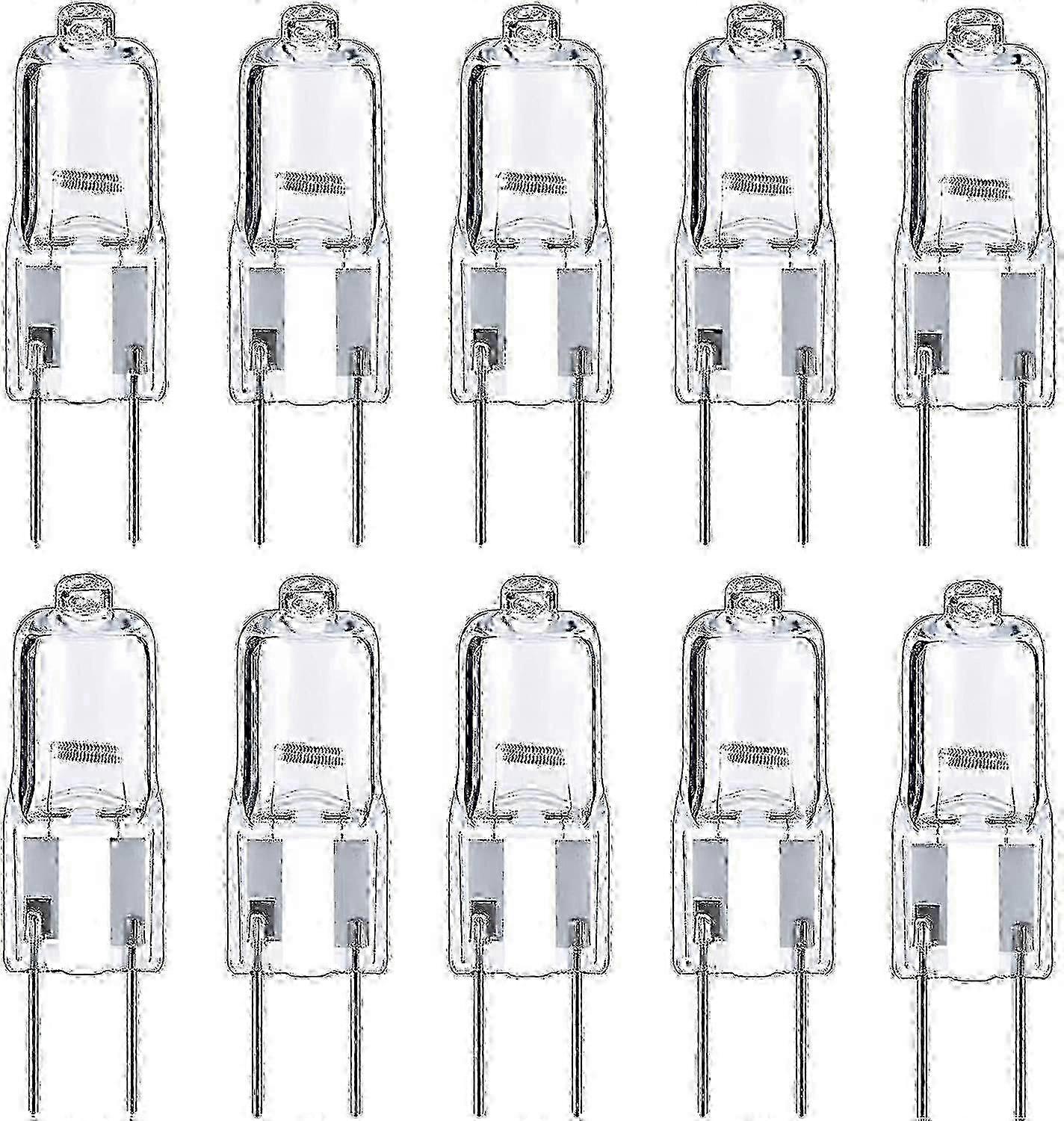 10stk G6.35 Halogen Pærer 2 Pin 12V 35W, Varm Hvid 2700K, Til Lysekroner, Sporlys, Landskabslys, Skrivebordslamper - JZ Edition 0910