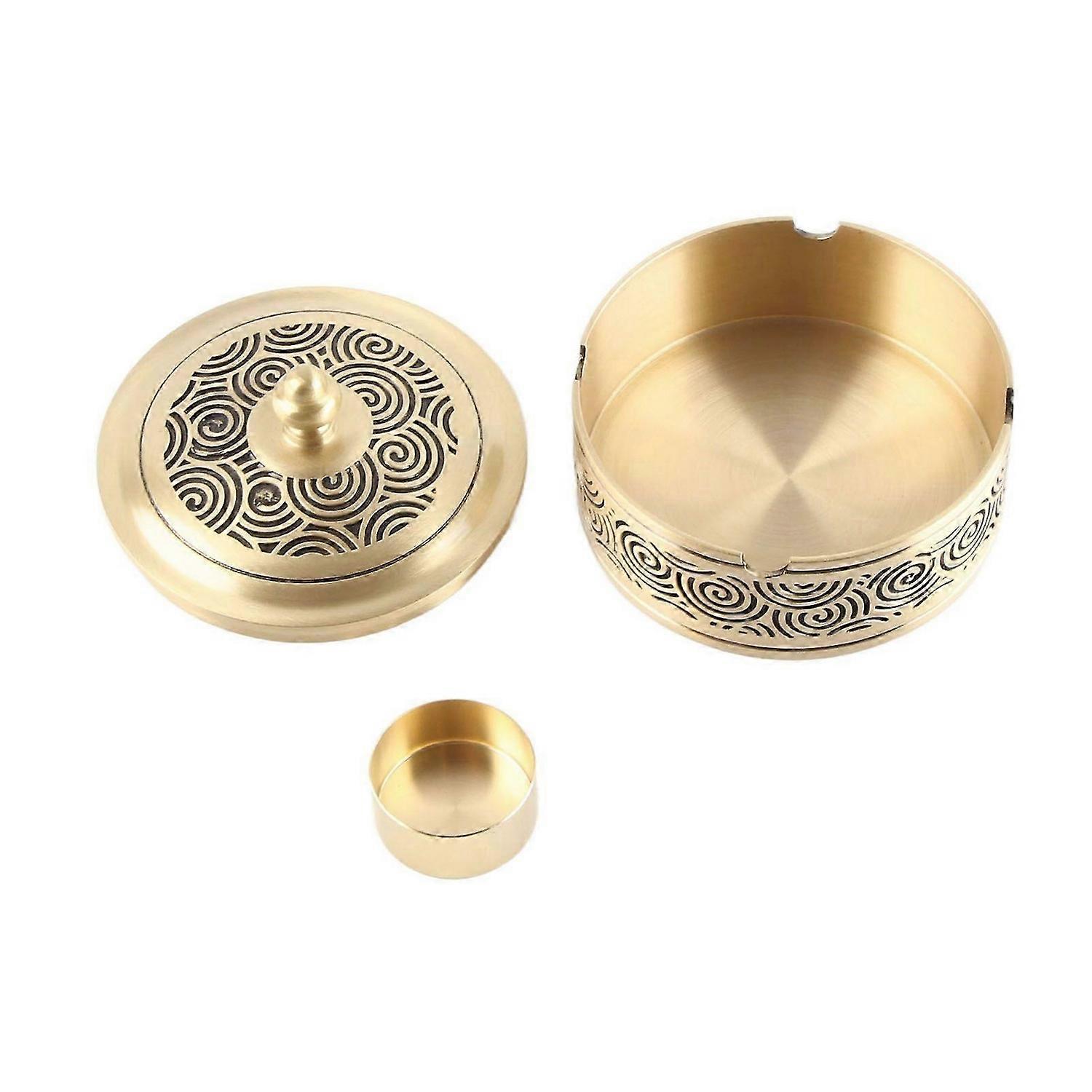 2025 Latest Model Vintage Ashtray Windproof Auspicious Cloud Pattern