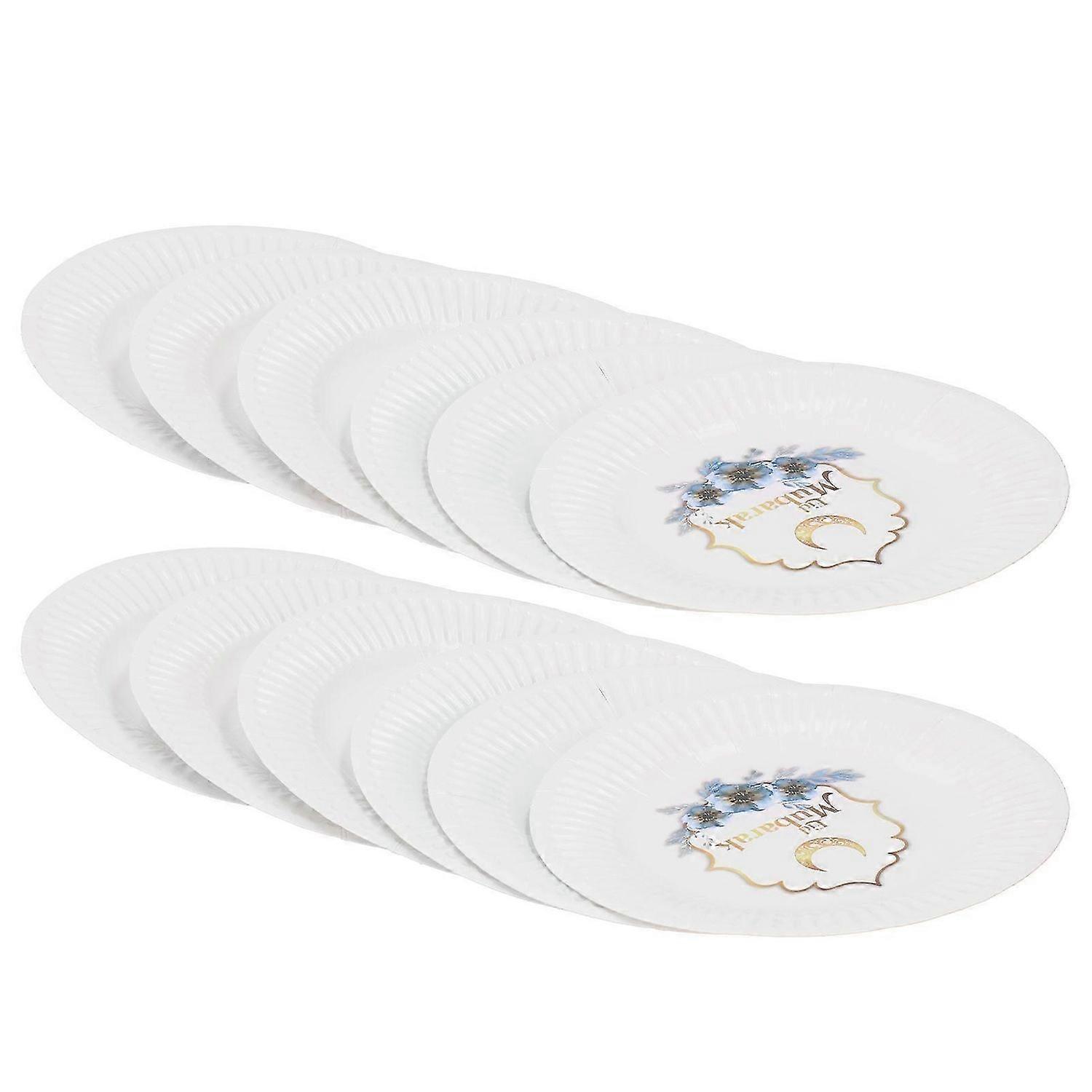 2025 Latest Model 12Pcs Disposable Dinner Plate Ramadan Islam Religious