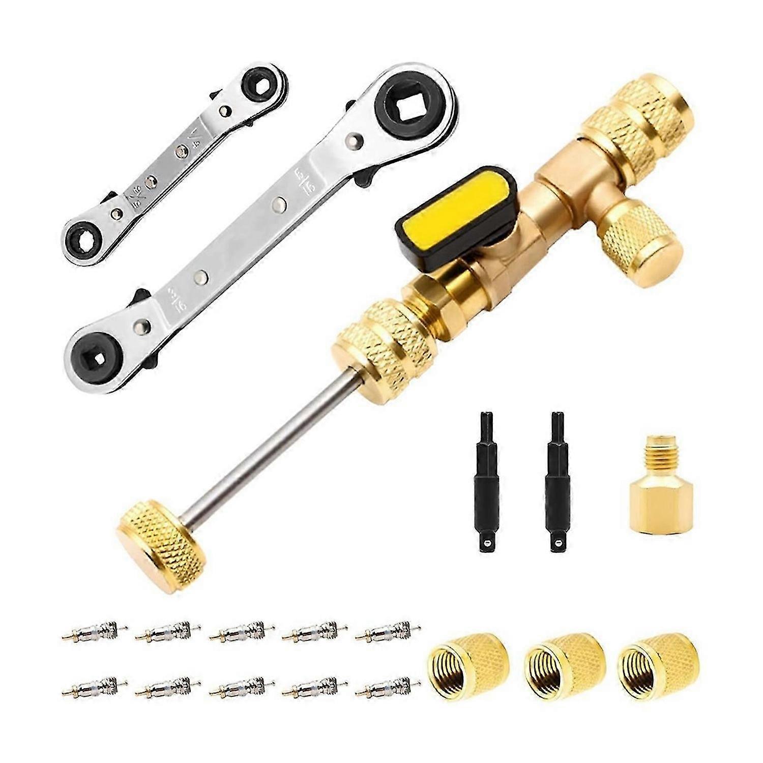 Valve Core Remover Tool with Dual Size SAE 1/4 & 5/16 Port