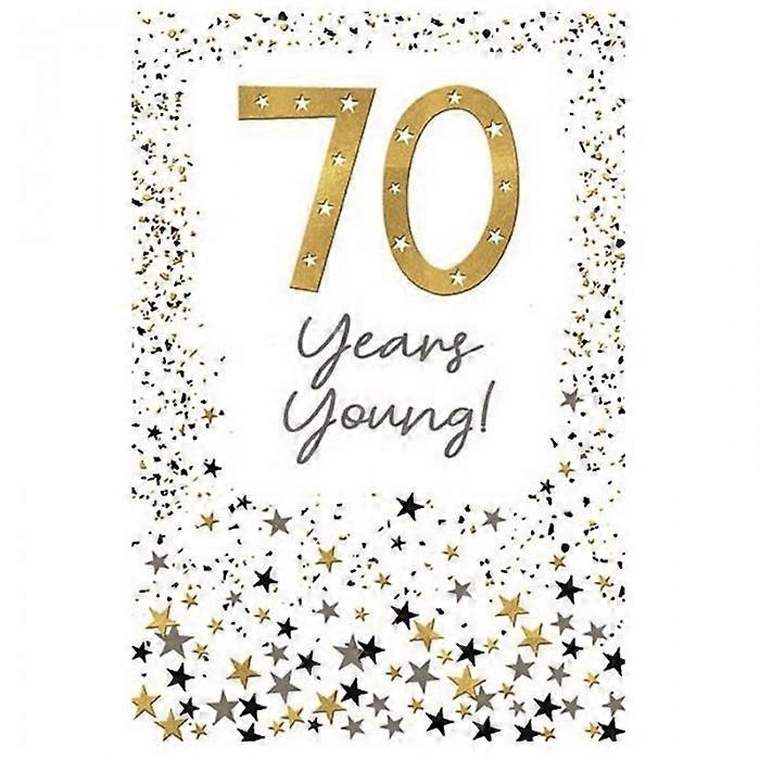 Simon Elvin 70th Greetings Card (Pack of 6)