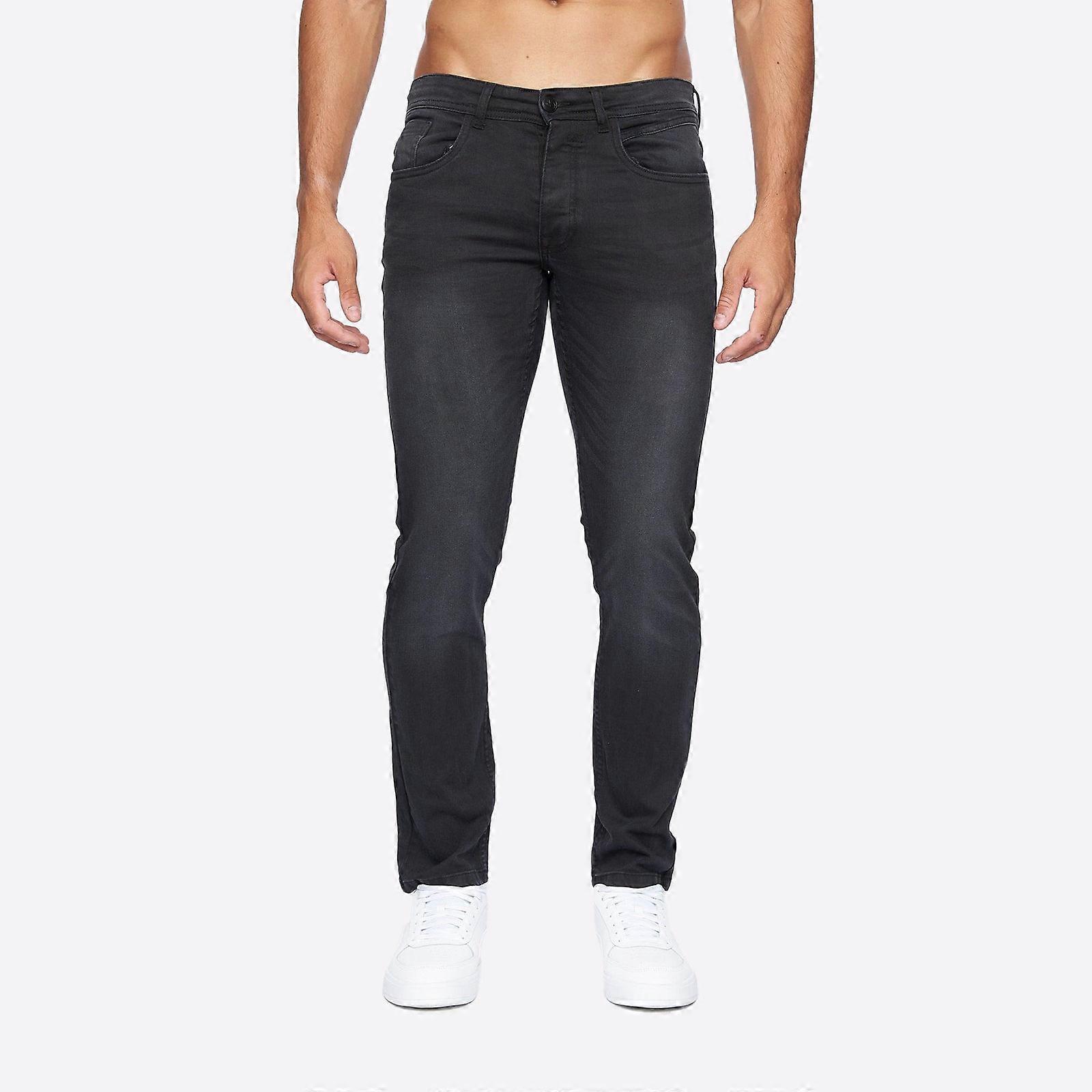 Crosshatch Malcolm Jeans (Slim Fit) Black Wash