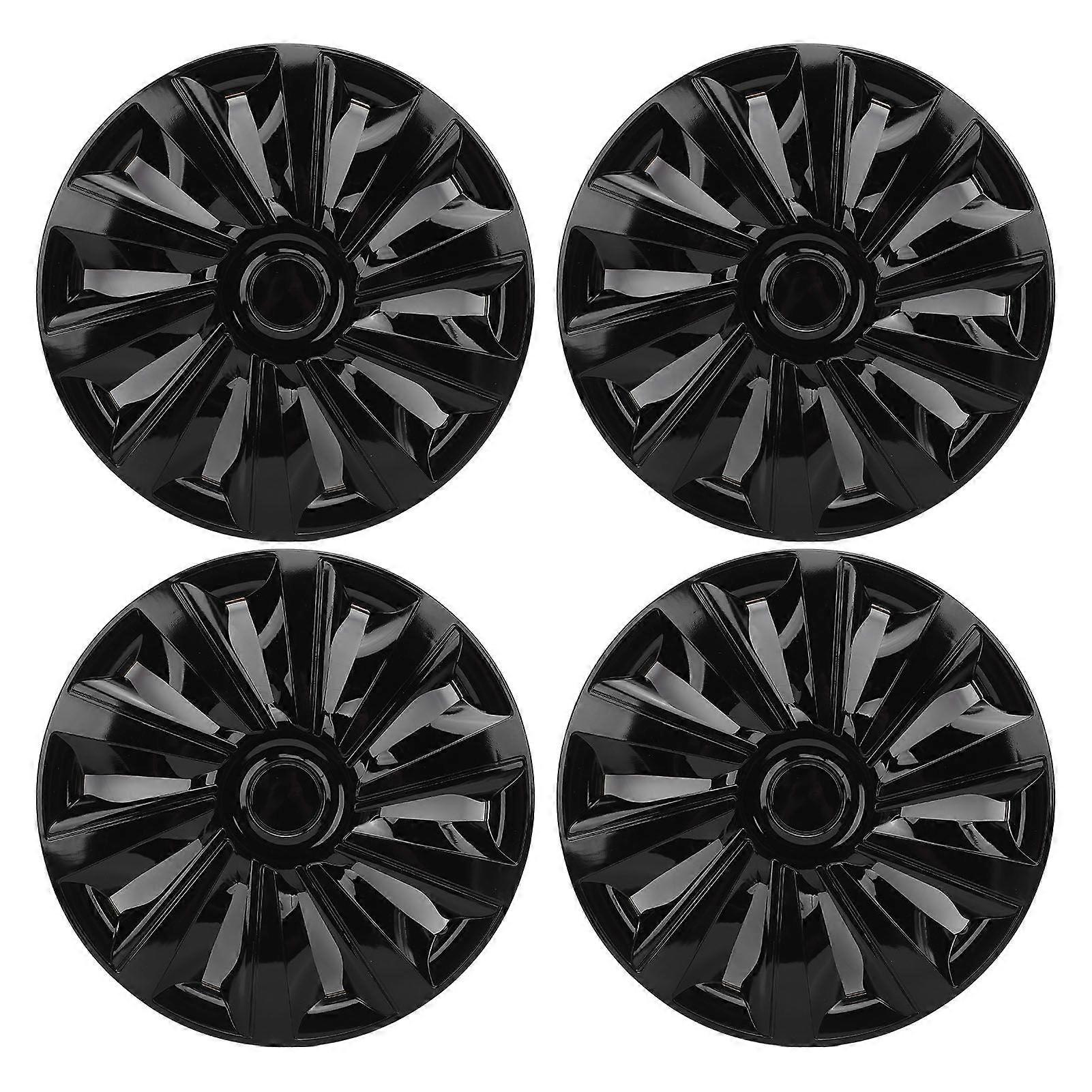 4 Pcs 14in Wheel Hubcap Strong Protection Snap On Lightweight Universal Fit for Any 14 Inches Steel Wheel