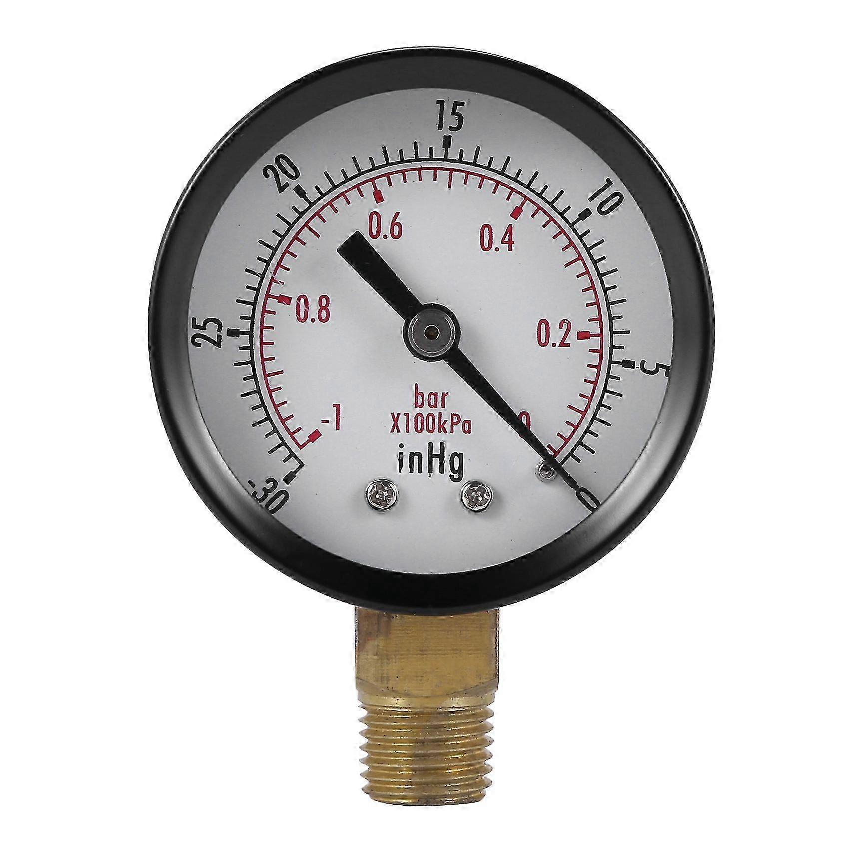 Mini Dial Air Pressure Gauge -30inHg to -1 bar Vacuum Meter Barometer