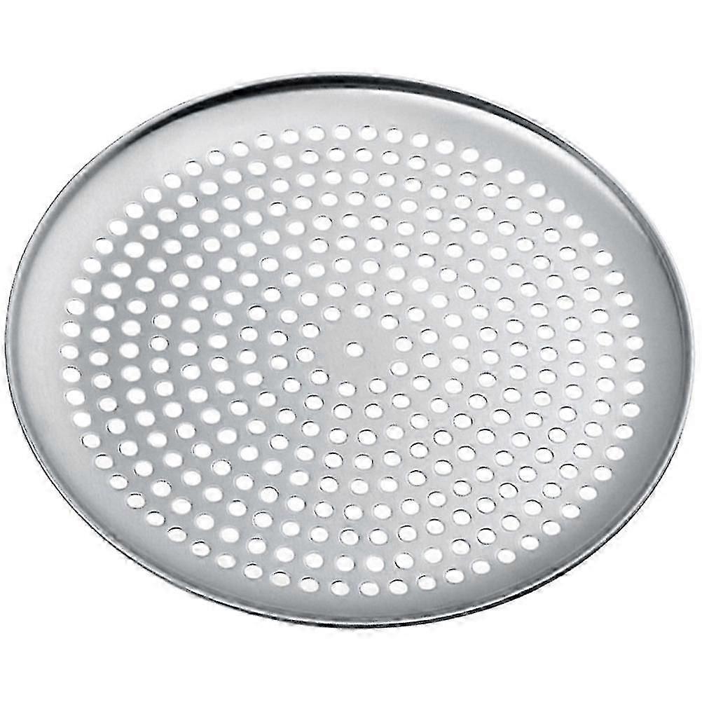Pizzabackform Edelstahl mit Löchern für Backofen