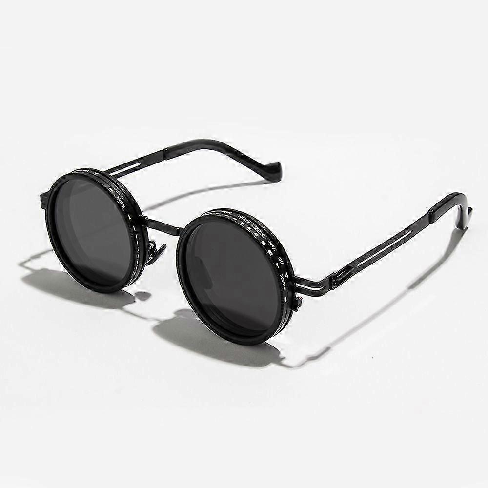 Adaptive ND Filter Adjustable Dimming Sunglasses Retro Round UV400 Shades_Lucky_B
