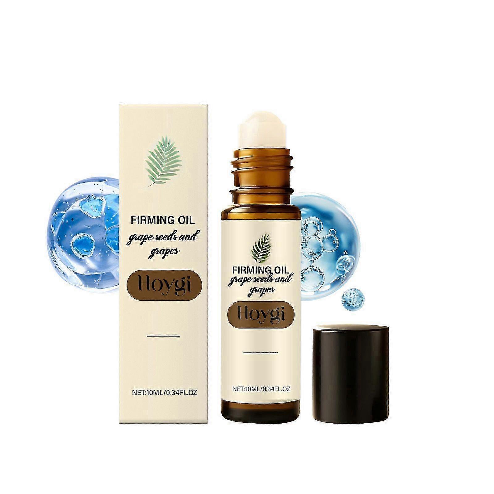 Firm Oil Roll-On for Face and Neck, Organic Anti-Aging Face Firming Oil Roller Ball with Hyaluronic Acid & Grape Seed Extract  Deep Hydration, Nourish