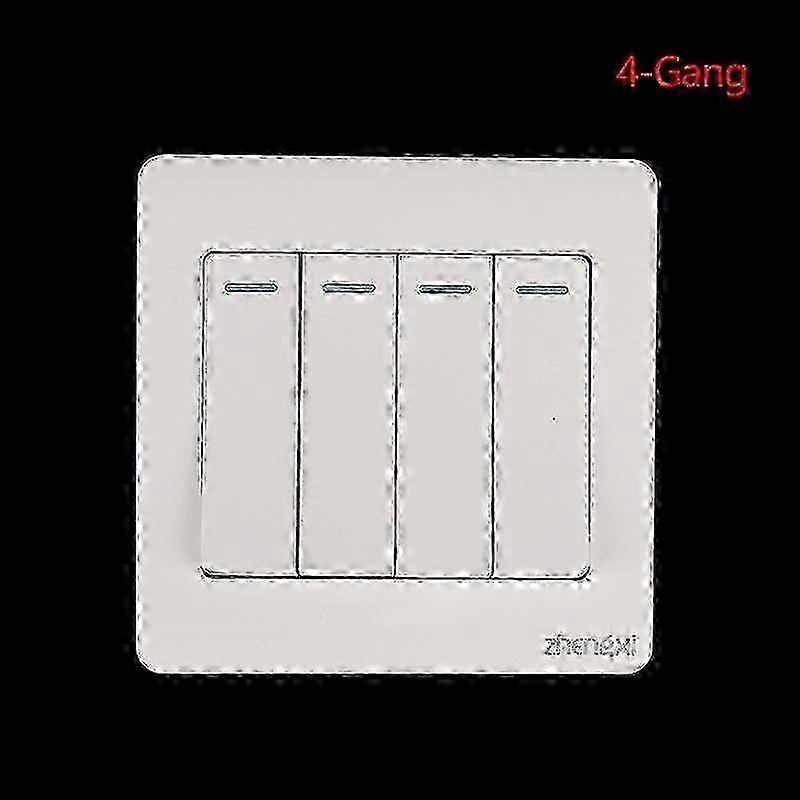 Wall Switch 1/2/3/4 Gang 1Way Button Wall Light Switch On/Off Button