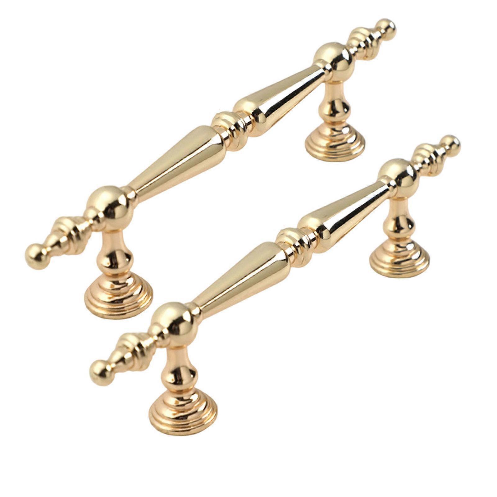 Modern Golden Cupboard Handles Rounded Edges Easy installs Drawers Handles Upgrades for Contemporary Traditional Furniture Multicolor