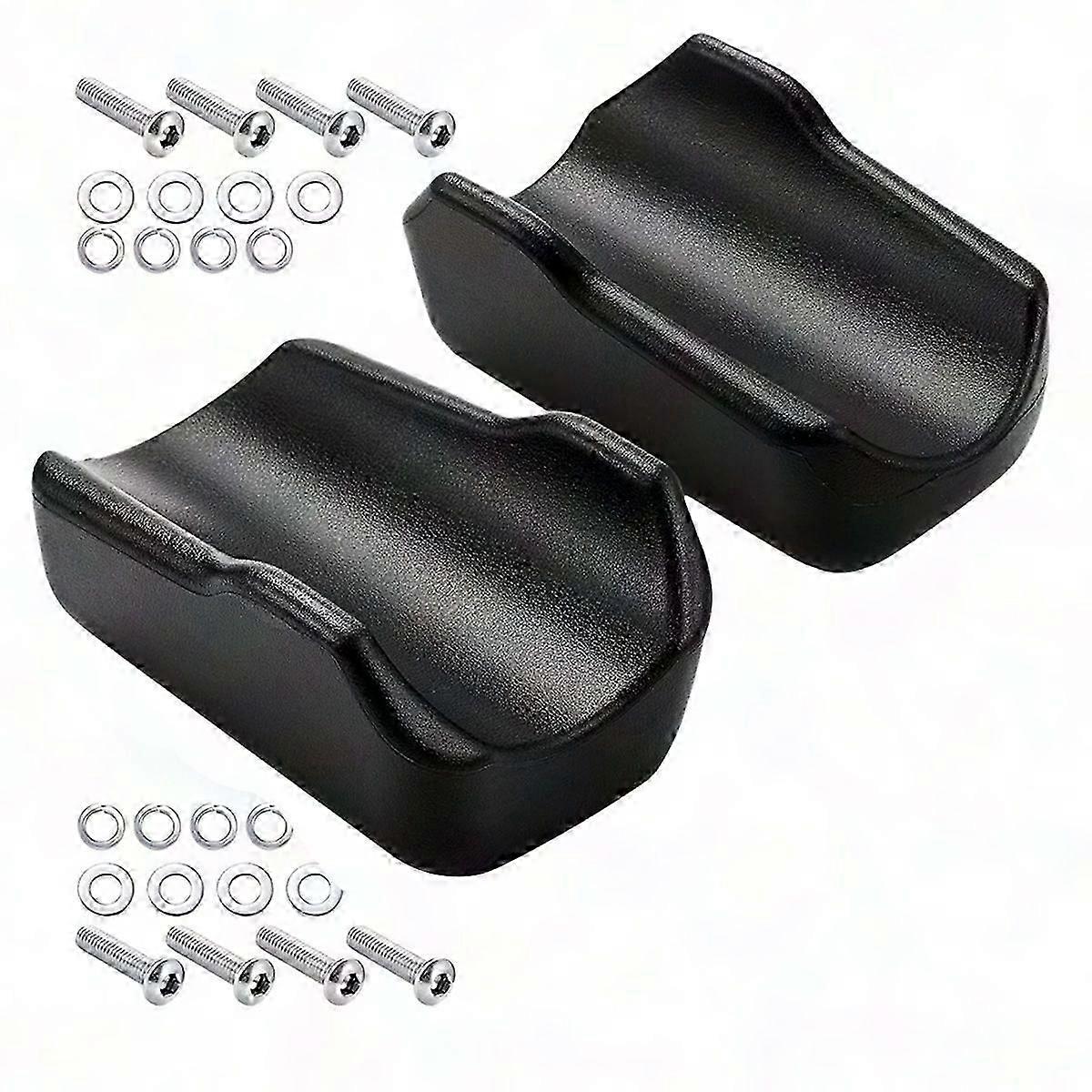 2 Pcs Rollator Armrest Pads, Upright Walker Forearm Cushions, Black Handle Pads for Stand Up Rollator