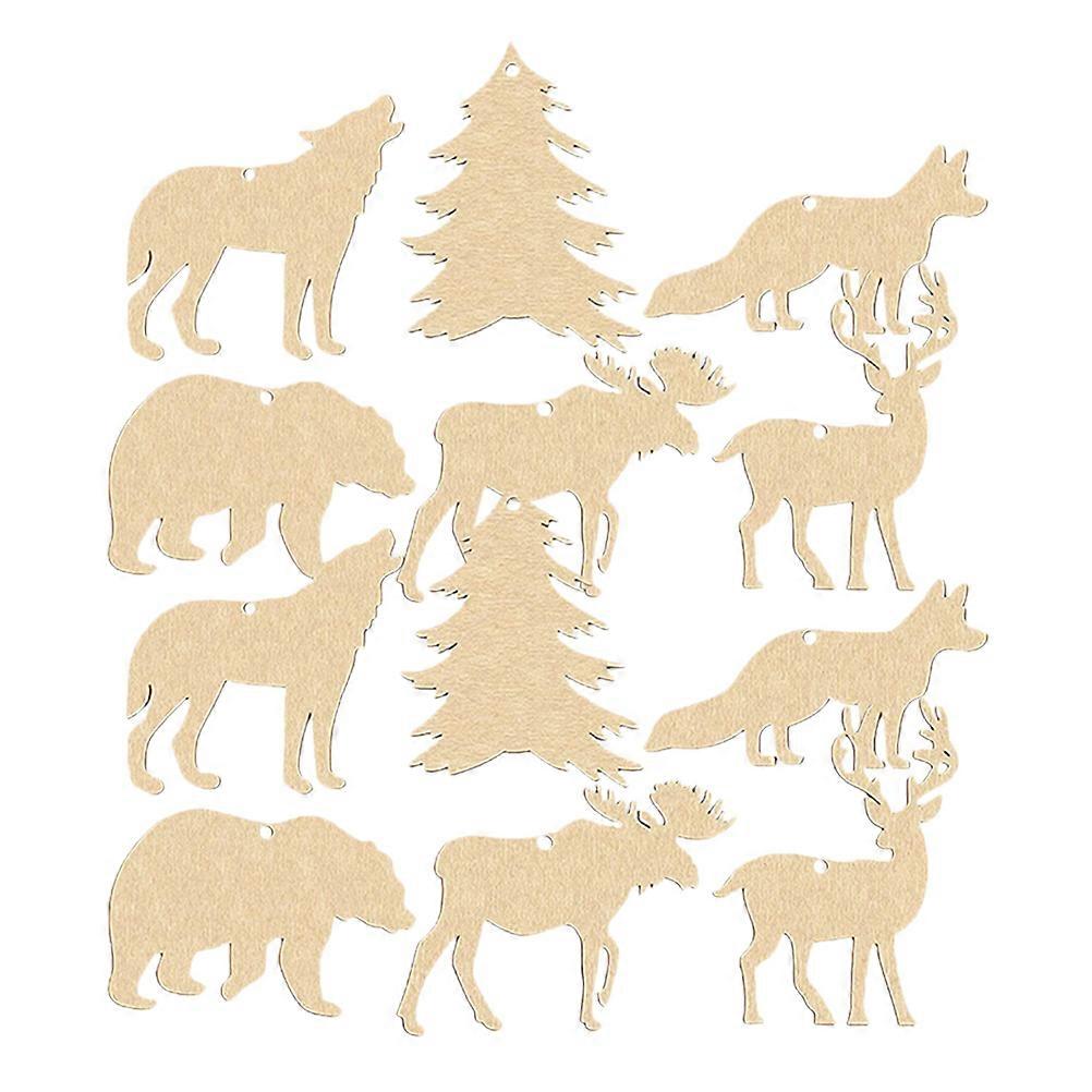 Creative Animal Wood Cutouts for DIY Projects 90Pcs