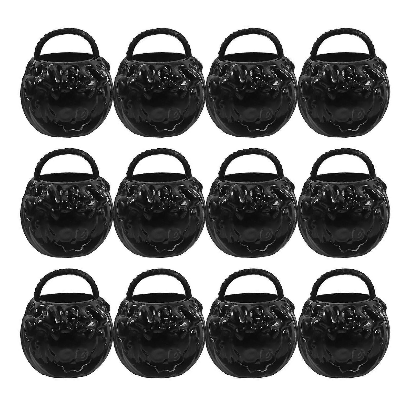 12pcs Halloween Party Mini Pot Small Cauldron Pot Halloween Decoration Small Cauldron