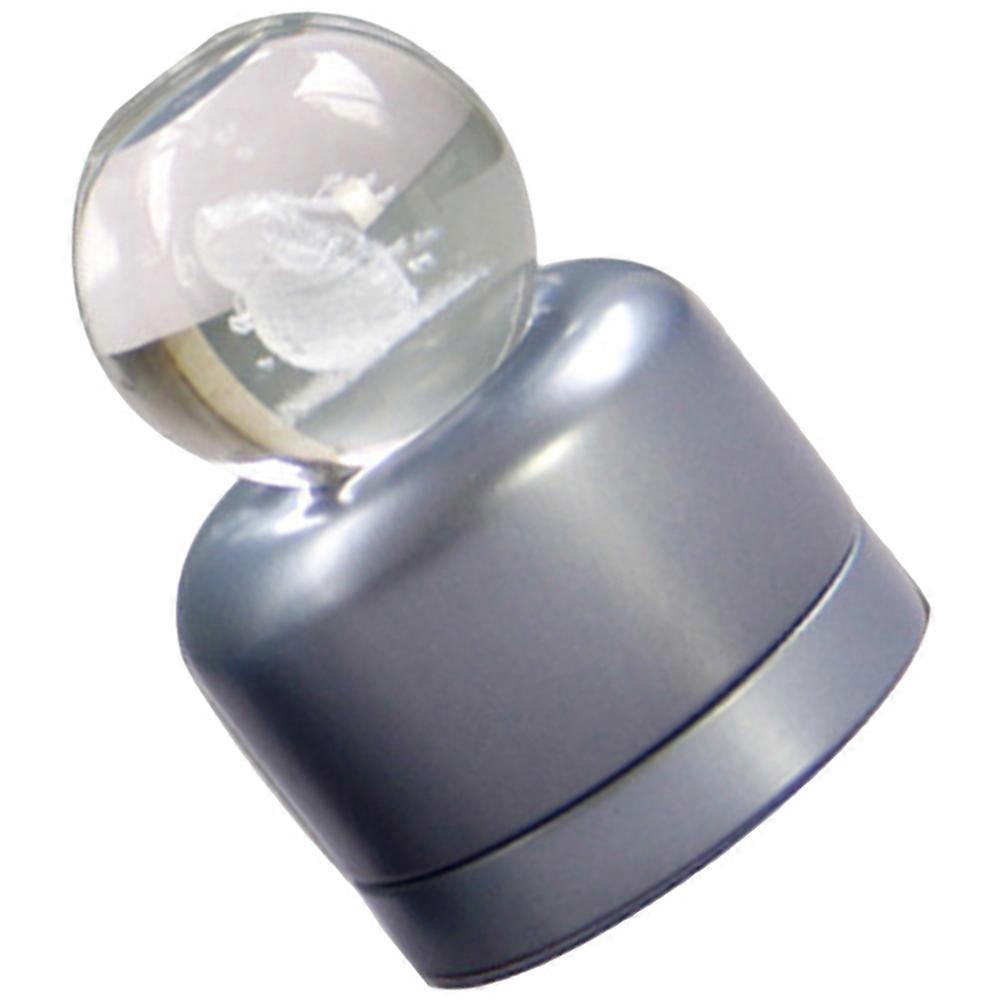Rabbit Ornament Glass Sphere with Stand for Display 2Pcs Silver