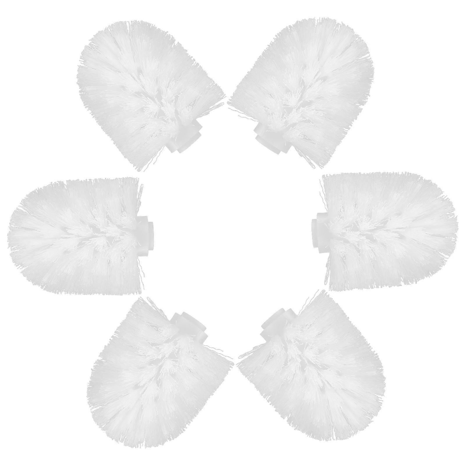 Plastic Brush Head Replacement for Toilet Cleaning 20Pcs White Pack