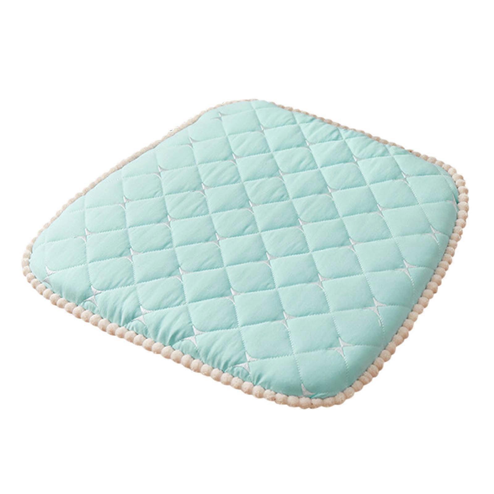 Basic Chair Cushions 18x17 in, Memory Foam with Ties & Non-Slip Backing, Tufted Dining Chair Pads, Mint Green
