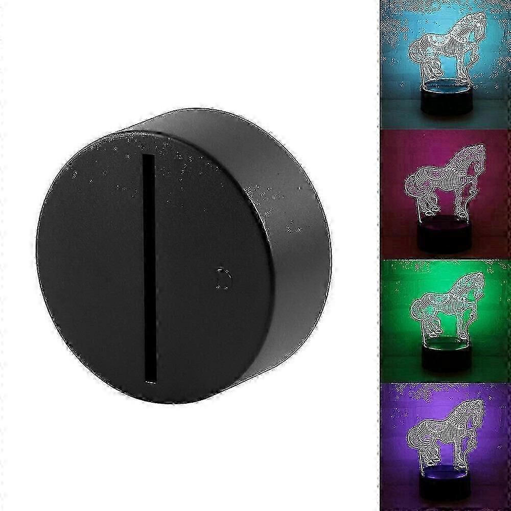 3d Led Lamp Base Night Light Usb Touch 7 Color Change Lamp Panel Remote Control