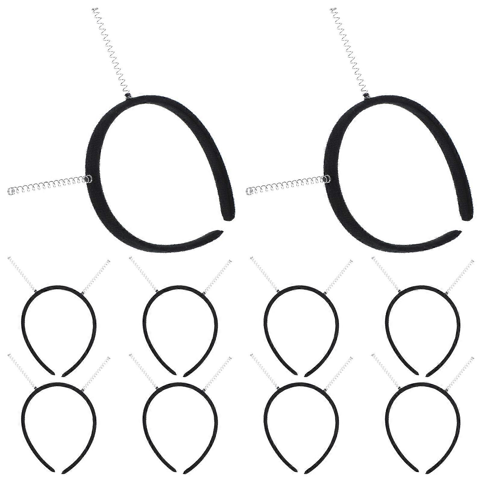 Diy Spring Antenna Headband Set Circular Shape Plush Material For Cosplay And Everyday Wear 10Pcs