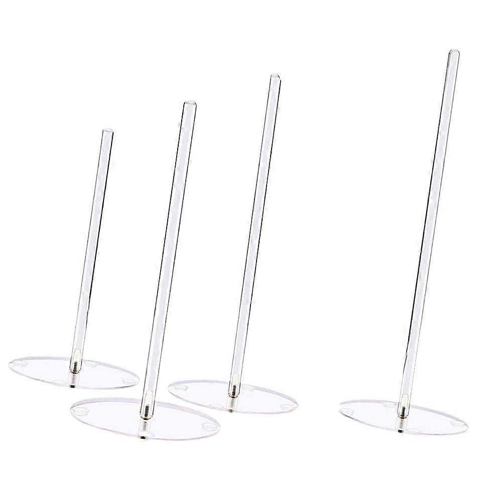 Donut Holder for Doughnut Storage 4Pcs Acrylic Round Base Display Stands