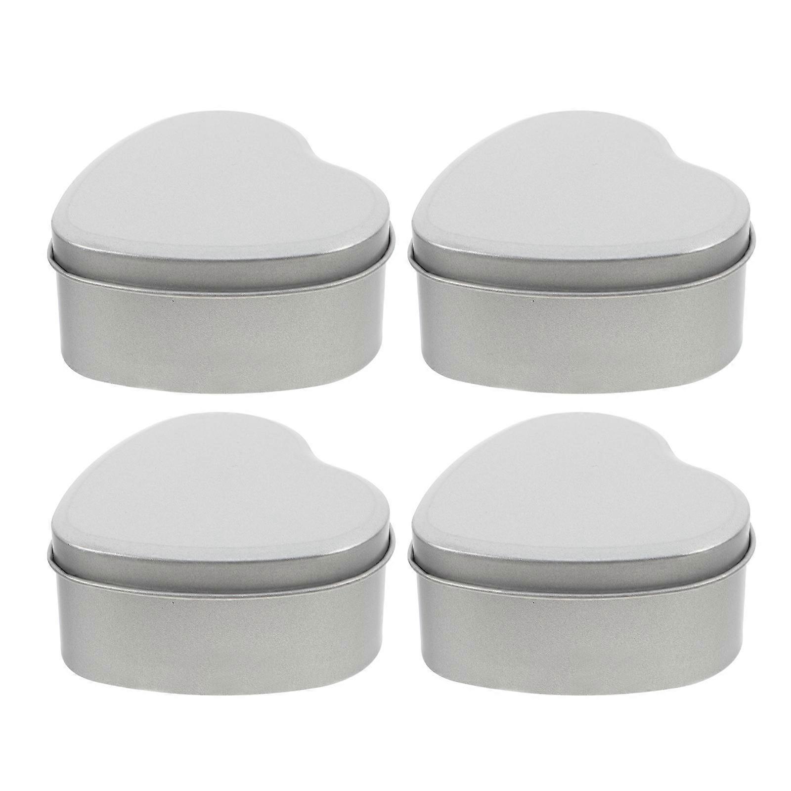 Silver Heart Tin Box for Candy Storage 20Pcs Wedding Treat Boxes Set