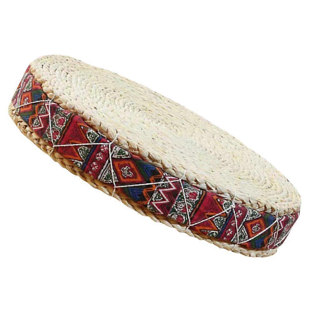 Handmade Floor Cushion for Meditation Use 3Pcs Straw Woven