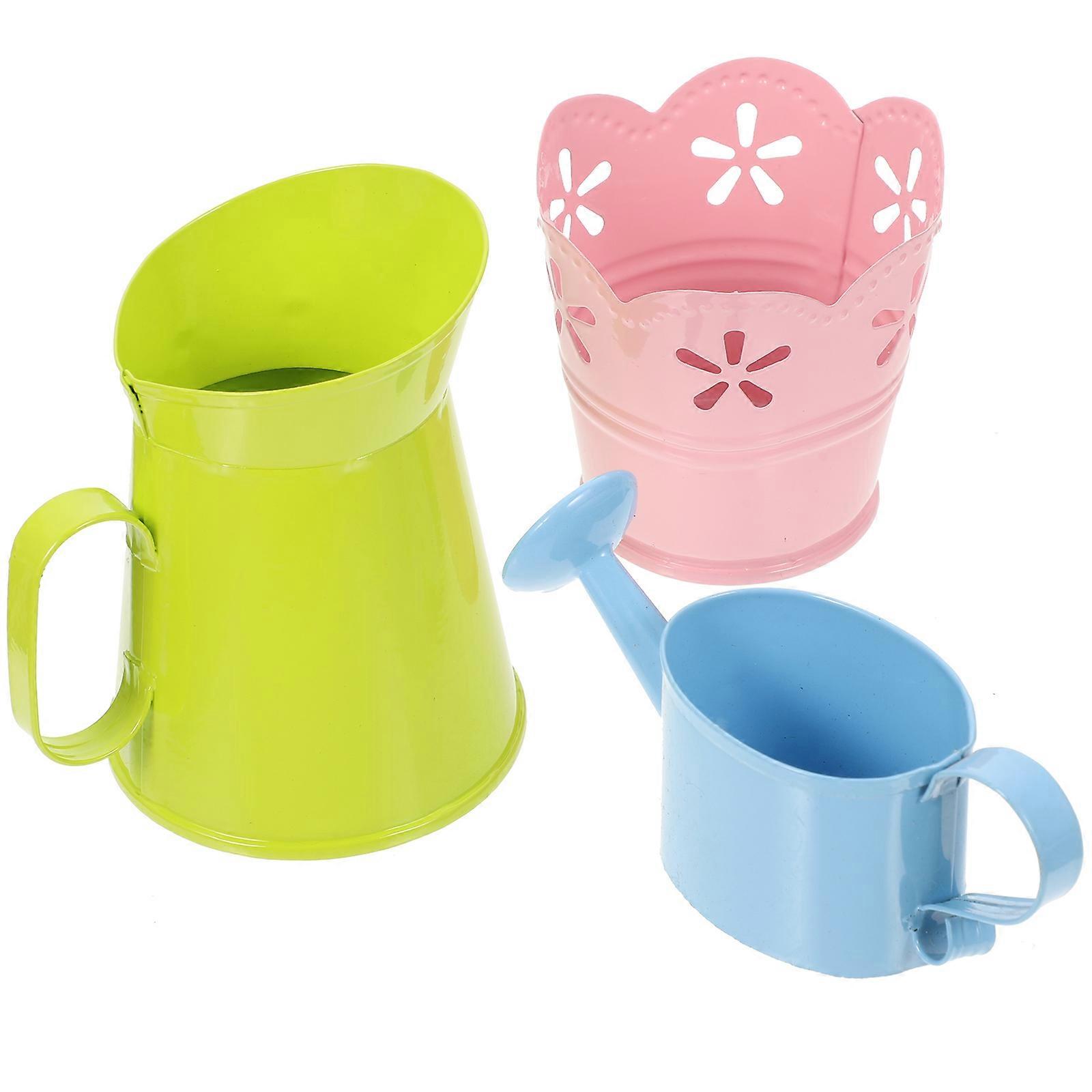 Desktop Iron Flower Pot for Home Decor 9Pcs Small Planter Set