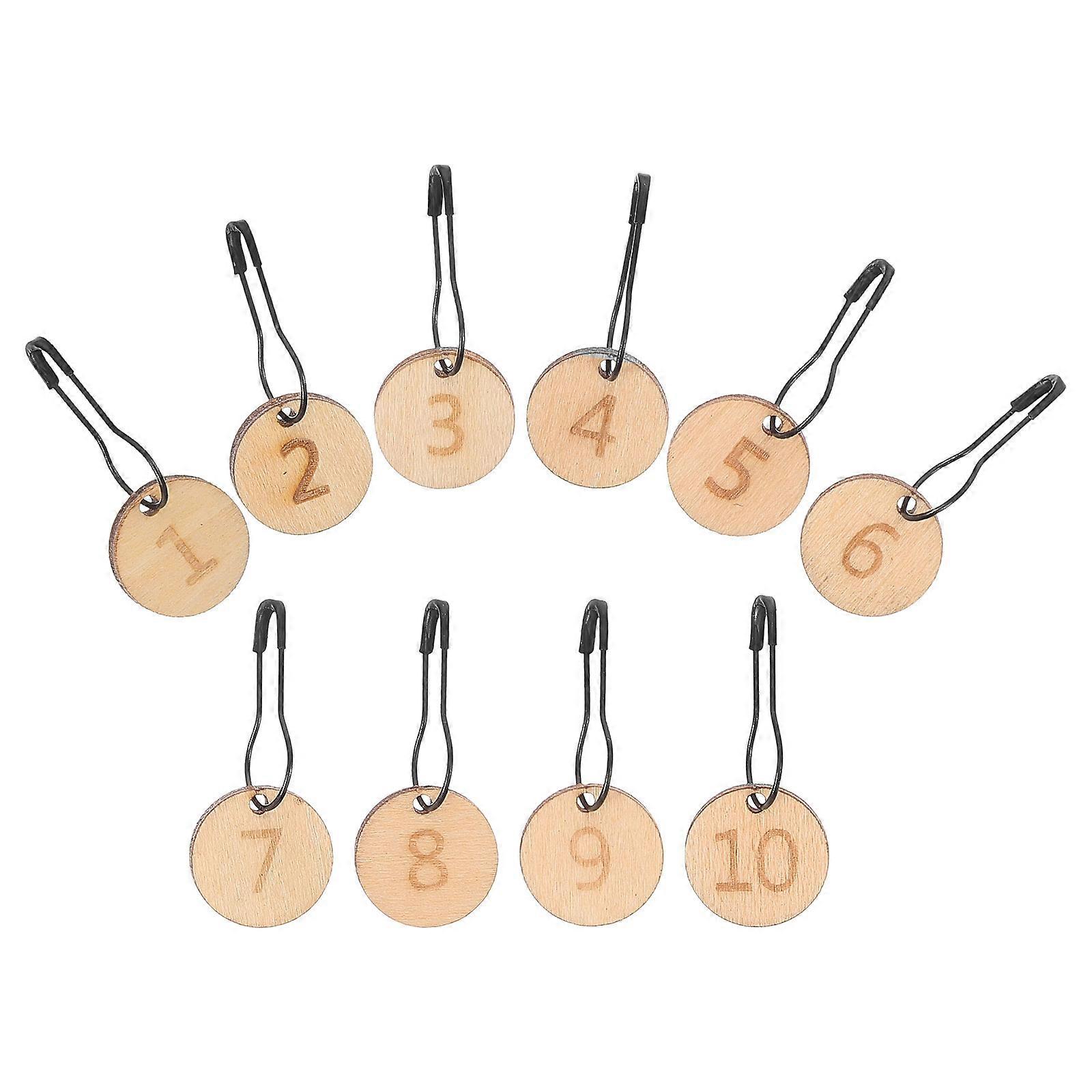 Wooden Carved Stitch Marker Sets 40 Pcs Crafting Projects Knitting Accessories Multi Color Knitting Tracking