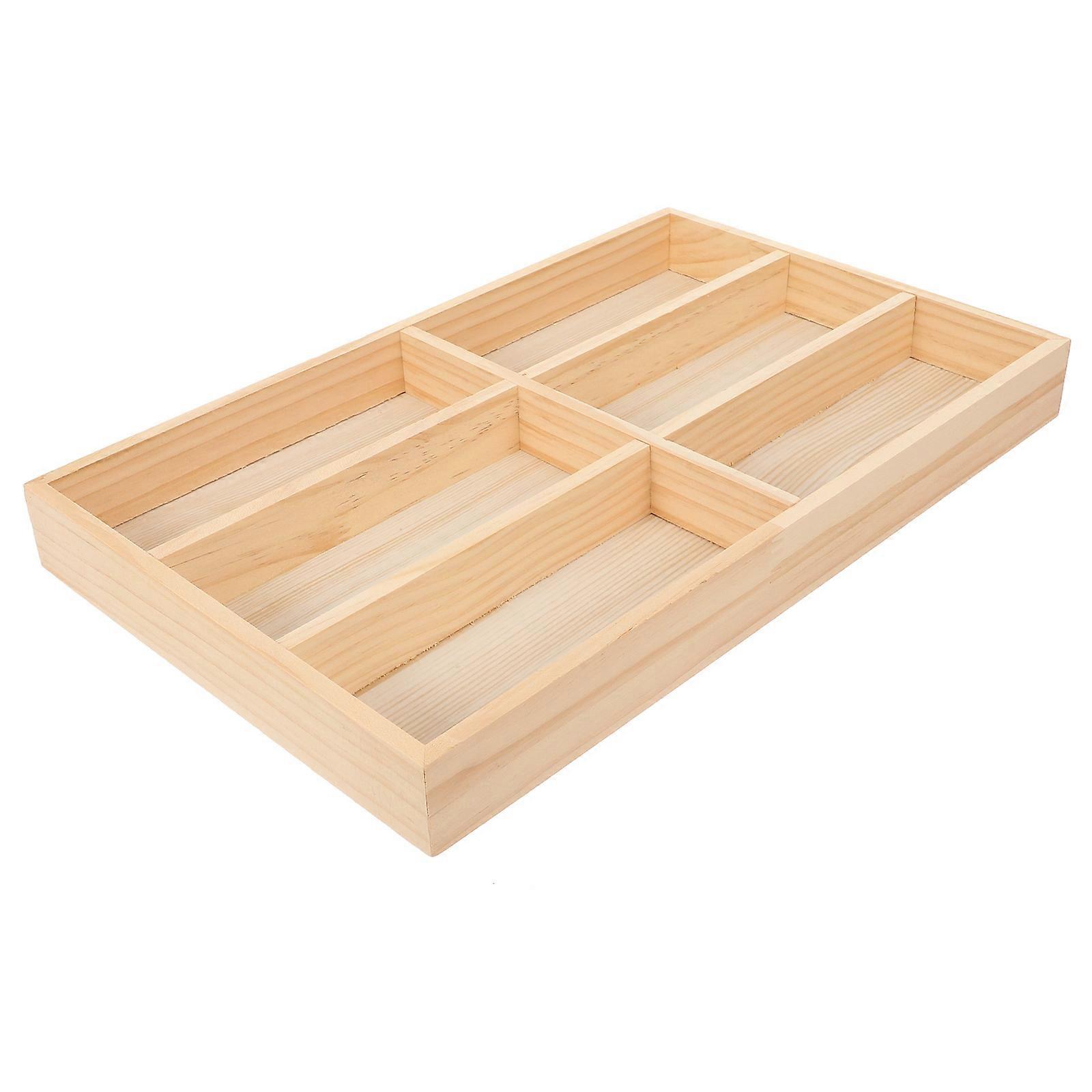 Wood Sunglass Display Organizer Tray with 6 Grids for Sunglasses