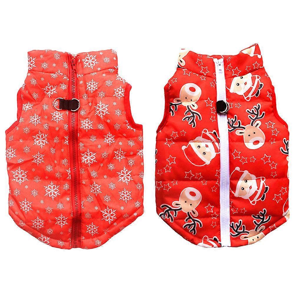 Pet Winter Clothes Outfit for 2Pcs Set Warm Polyester Coat