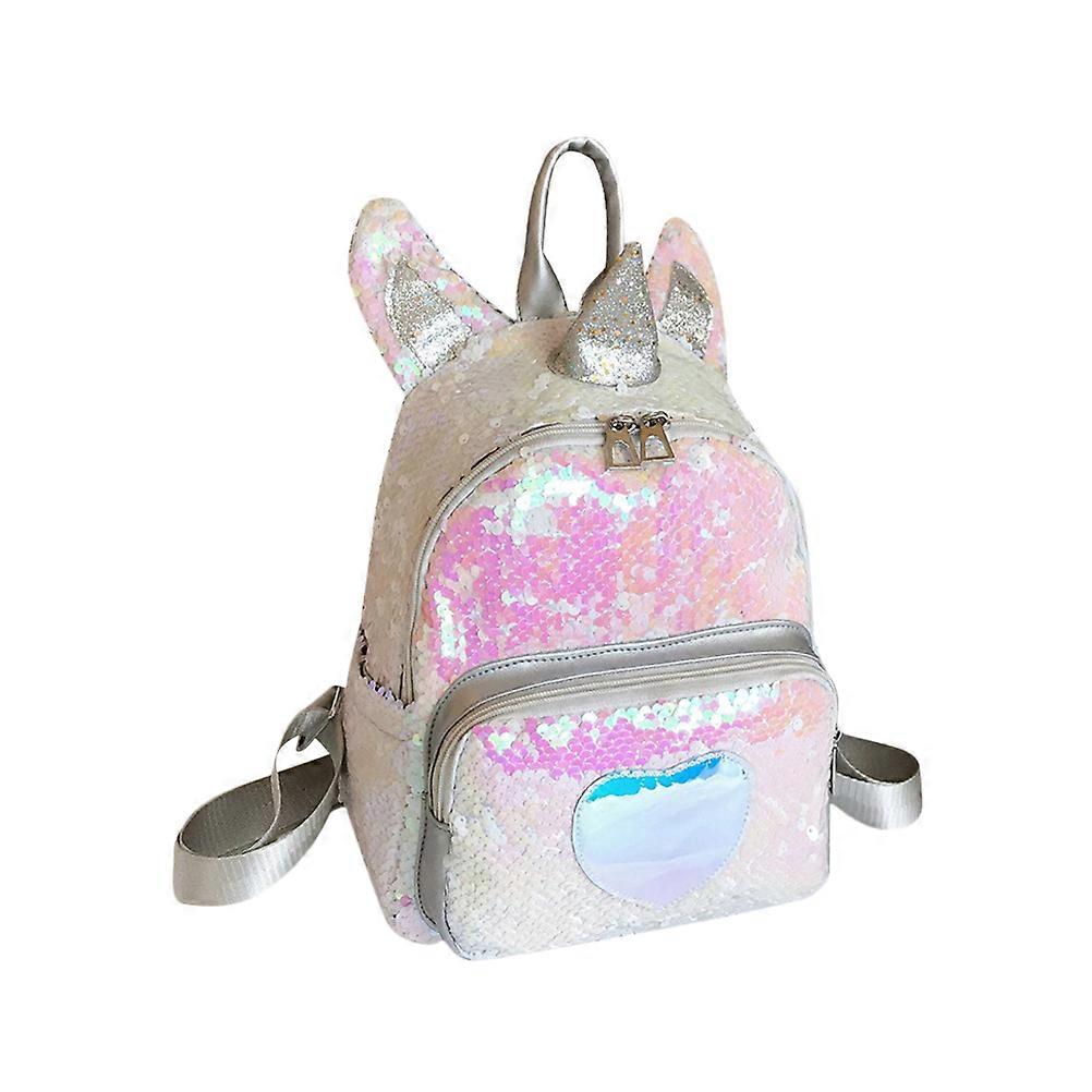 School Backpack Unicorn Sequin Backpack for Storage 3Pcs Stylish Bag