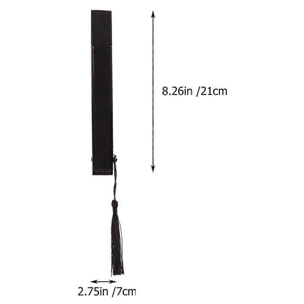 Party Folding Fan Dance Performance Vintage Handheld Black