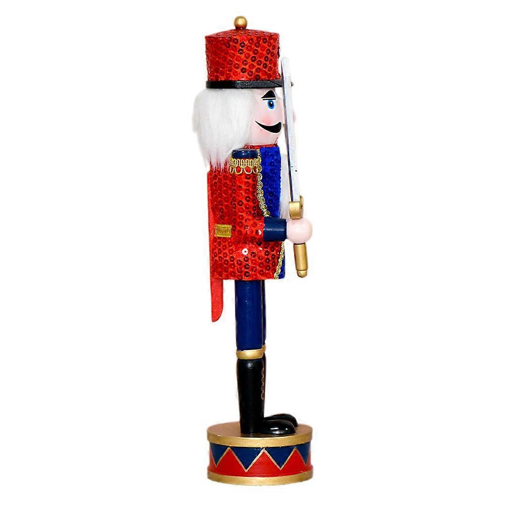 Nutcracker Decorations Wooden Nutcracker Figurine for Holiday Party 2Pcs