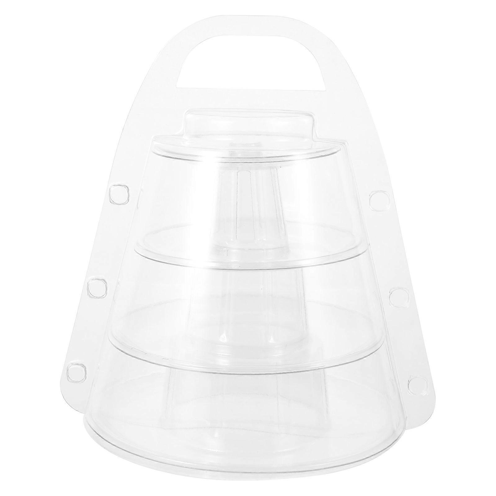 Tiered Biscuits Rack 1Set Transparent Pet Desserts Tower and Reusable Storage Use