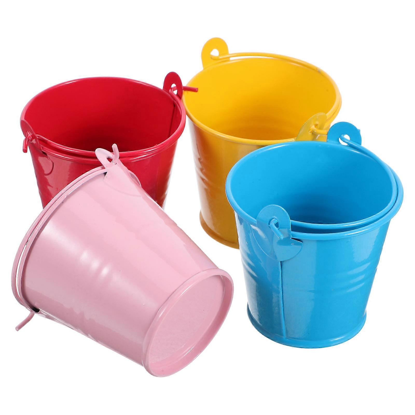 Small Tin Bucket Mini Metal Buckets with Handles 20Pcs for Storage