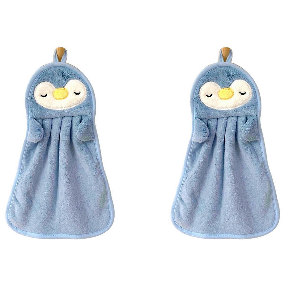 Hand Towel Hanging Absorbent Baby Hand Towel,Blue