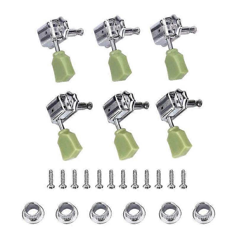 Guitar Tuning Pegs String Tuners 3L Folk/Electric Guitar Silver