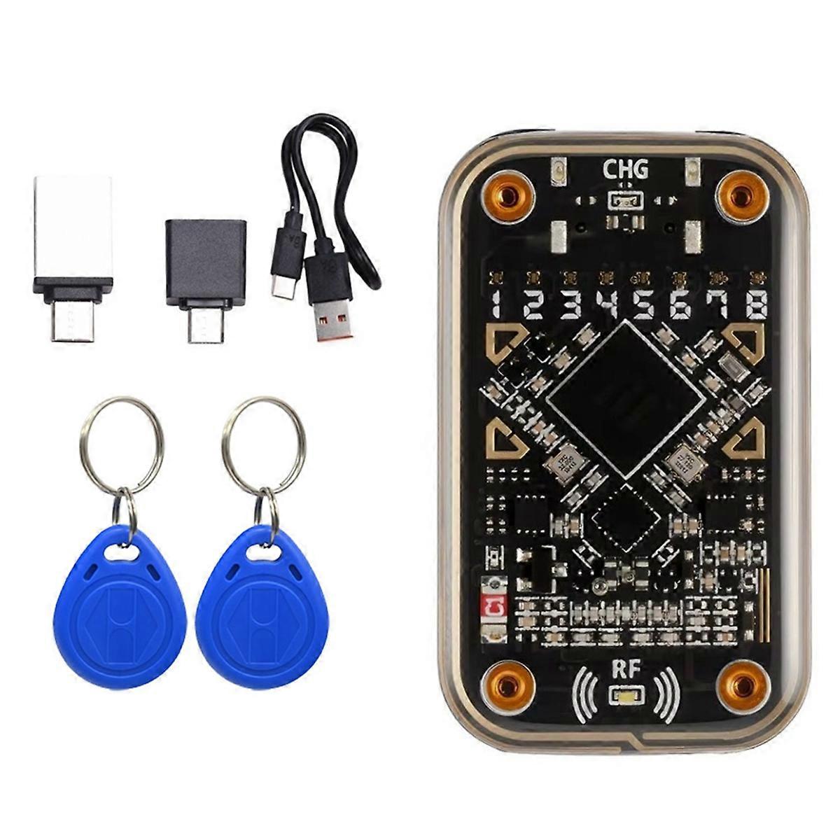 RFID Smart Chip Reader+2xT5577 Keychain Compliant to NFC Read Writer
