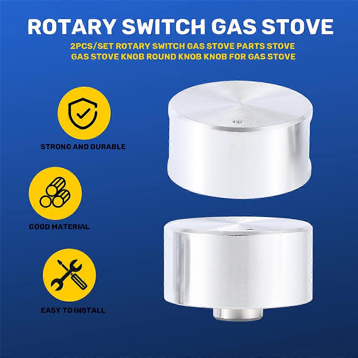 2Pcs/Set Rotary Switch Gas Stove Knob Round Knob For Gas Stove