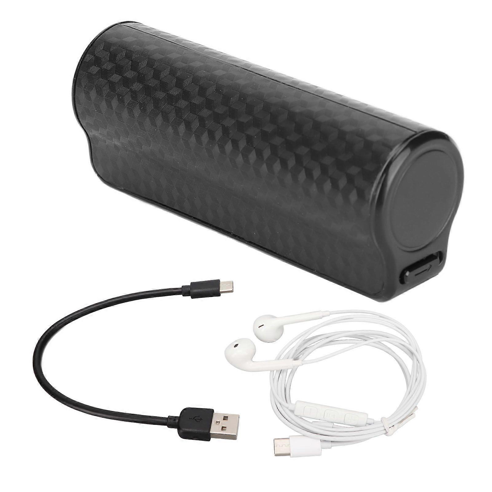 Mini Voice Recorder Strong Magnetic MP3 AI Intelligent HD Noise Reduction Digital Voice Activated Recorder Type C Interface Black 32GB