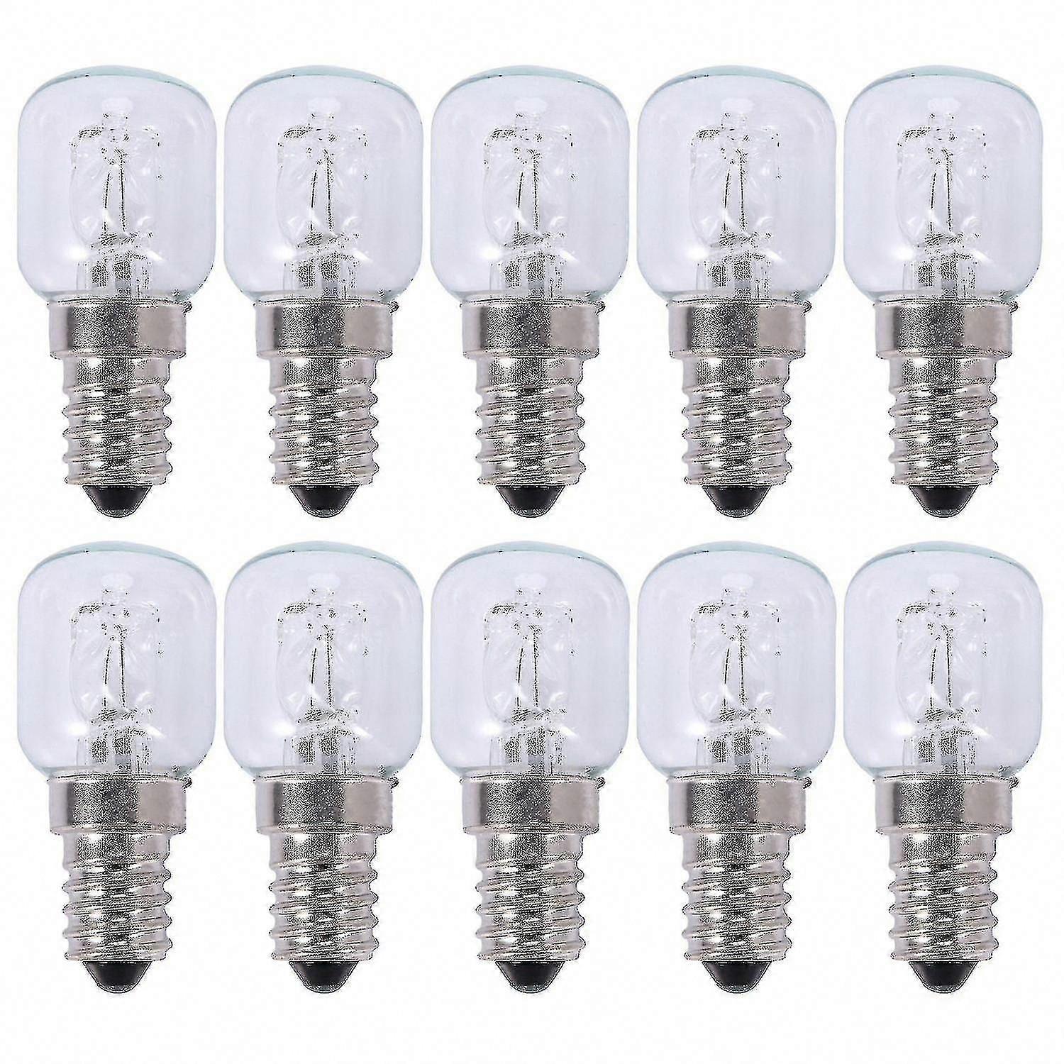 10x E14 500C High Temperature Halogen Bubble Bulbs 25w