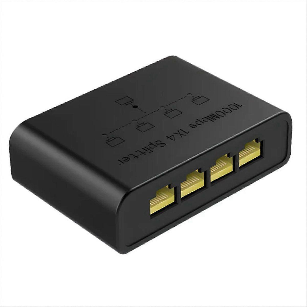 RJ45 Network Switch Hub 1 in 4 Out Converter 1000Mbps Gigabit Ethernet Switch Hub Wire Divider PC L