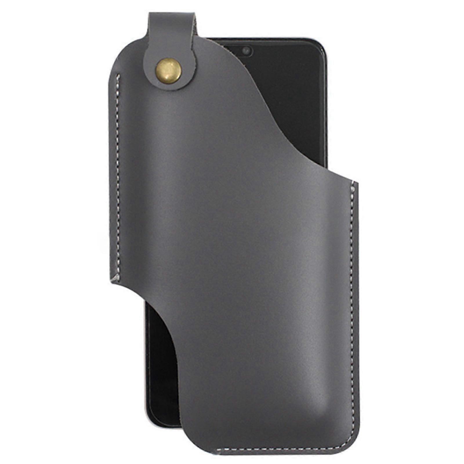Coldre para celular em couro sintético com clipe para cinto e bolsa para transporte