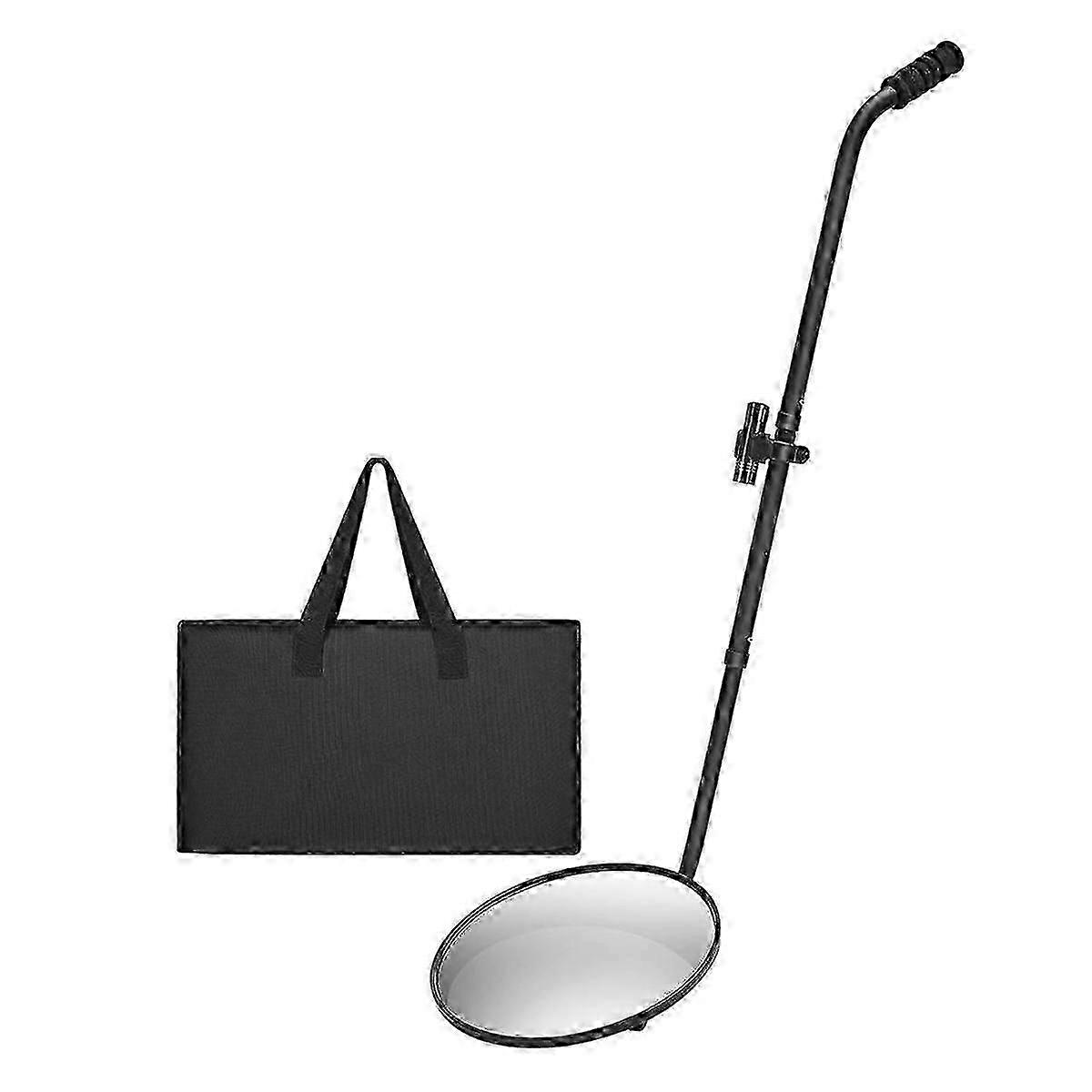 Handheld Under Vehicle Inspection Mirror with Light and Telescopic Handle for Trucks 30cm