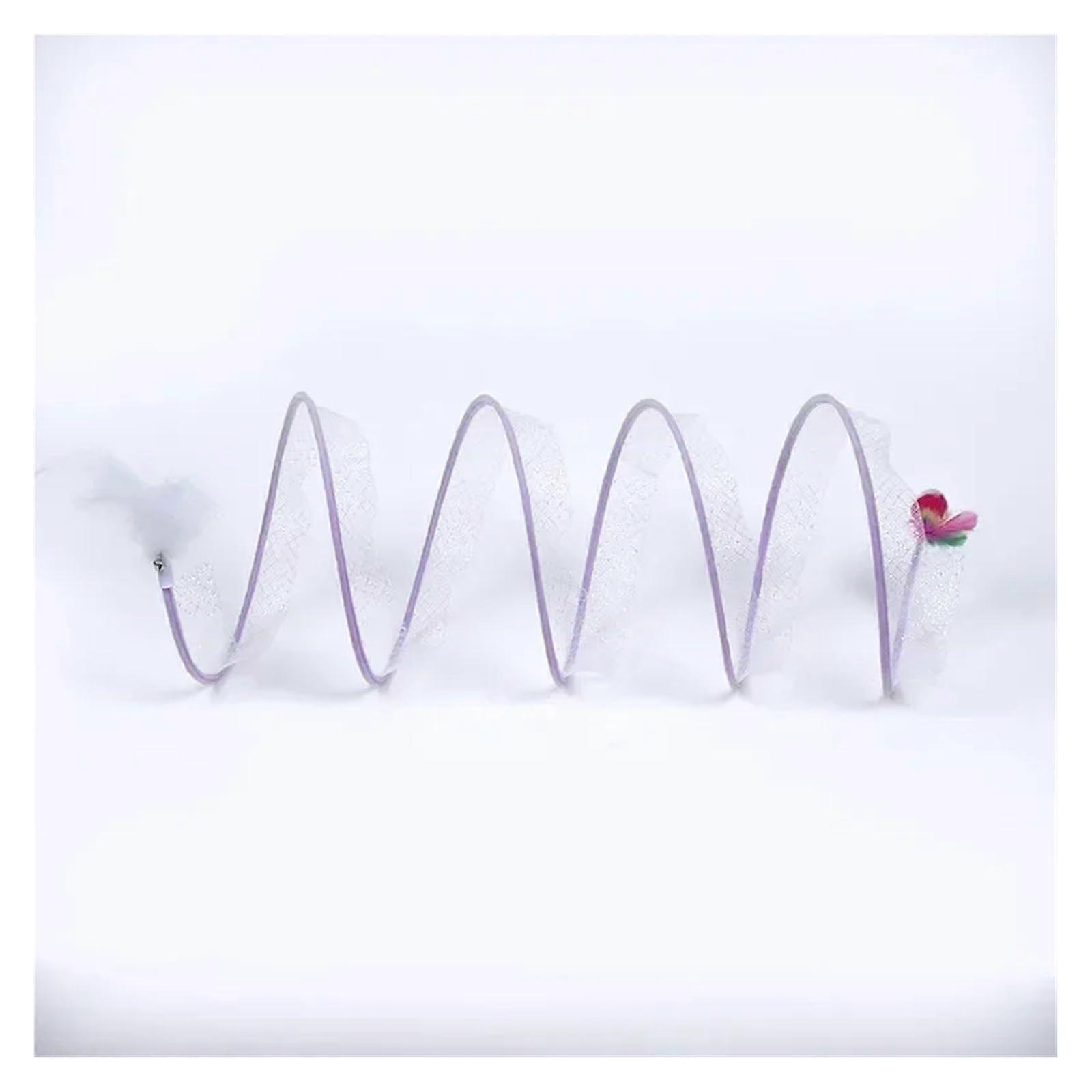 Cat Tunnel Outdoor 2Piece Foldable Storage SShaped Interactive Purple Large Rolling Feather Toy