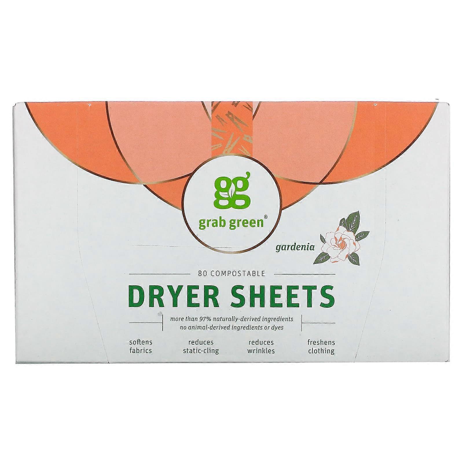 Dryer Sheets, Gardenia, 80 Compostable Sheets