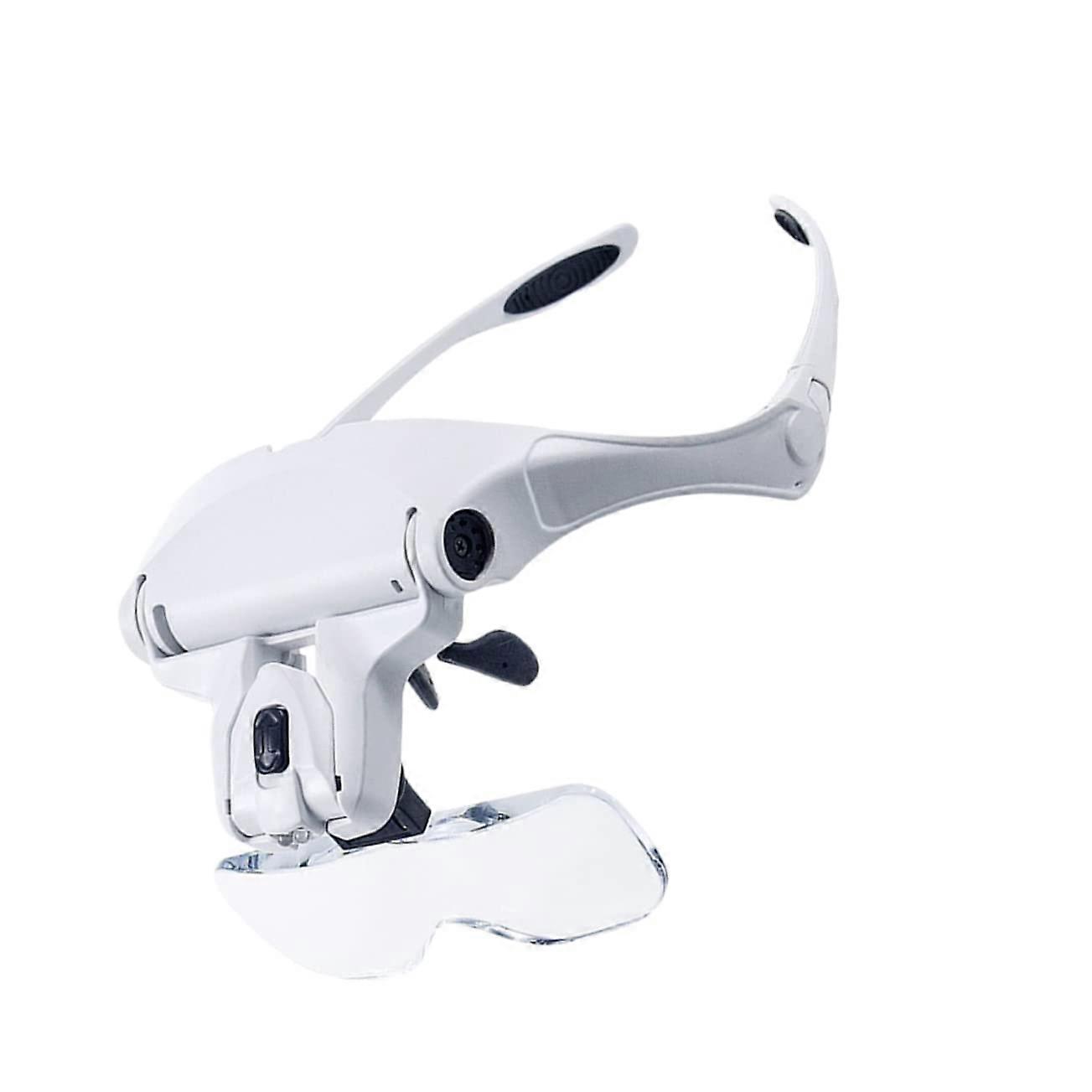 LED Headband Magnifying Glasses With Replaceable Lenses For Reading And Close Inspection BuiltIn Light Battery Powered