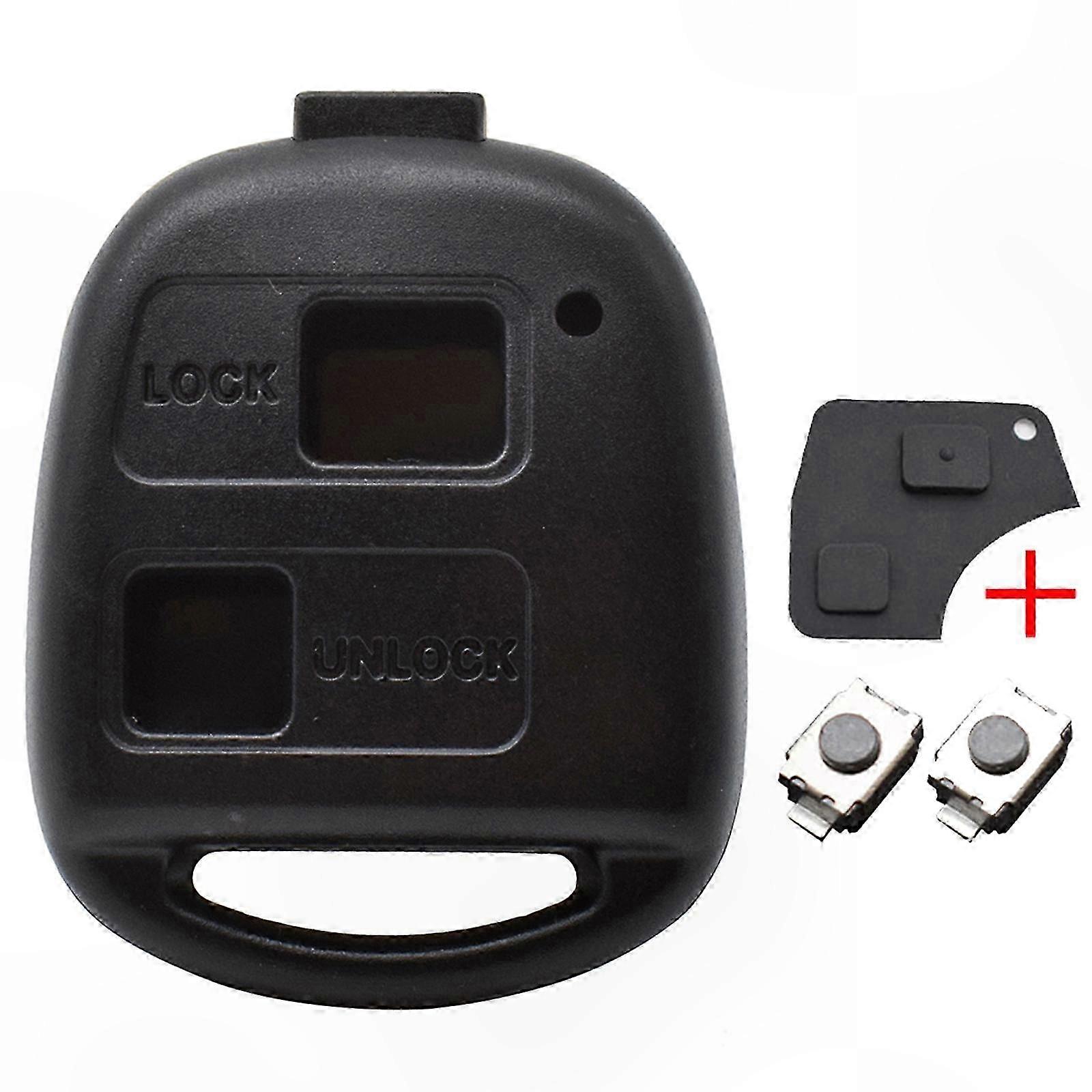 Remote Key Shell for  Vehicles - 2 Button Replacement Case Cover Compatible with RAV4 Yaris Corolla Land Cruiser Echo