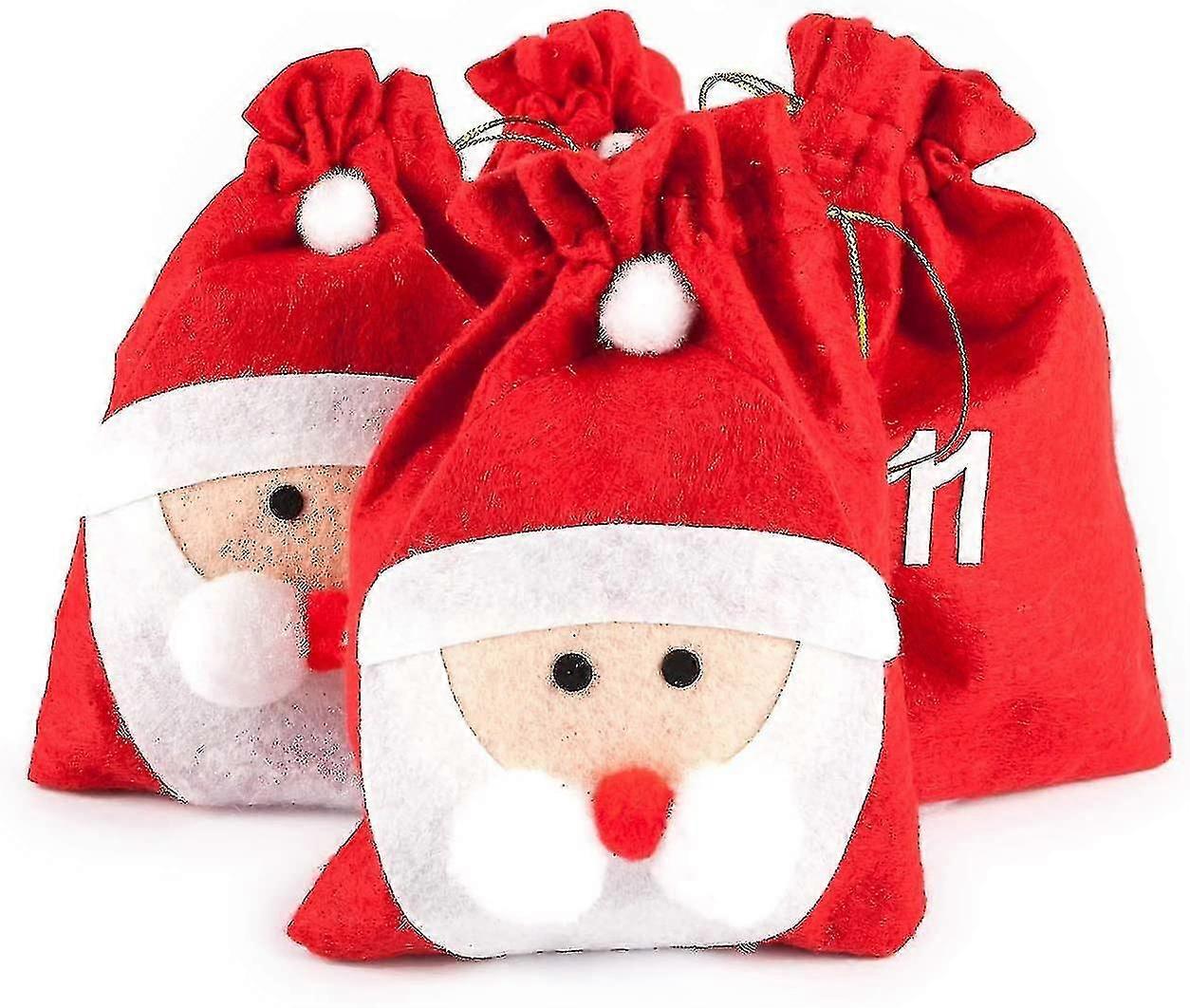 クリスマスアドベントカレンダーサンタクロース、装飾を埋めるための24袋