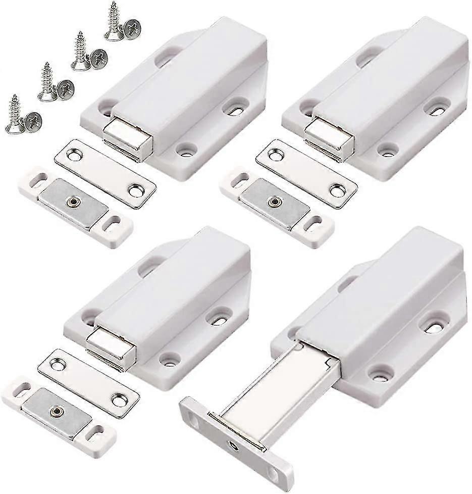 Push To Open 4 Pieces Push Open Magnetic Cupboard Door Closer Closet For Cabinet Drawer Magnetic Latch Sy