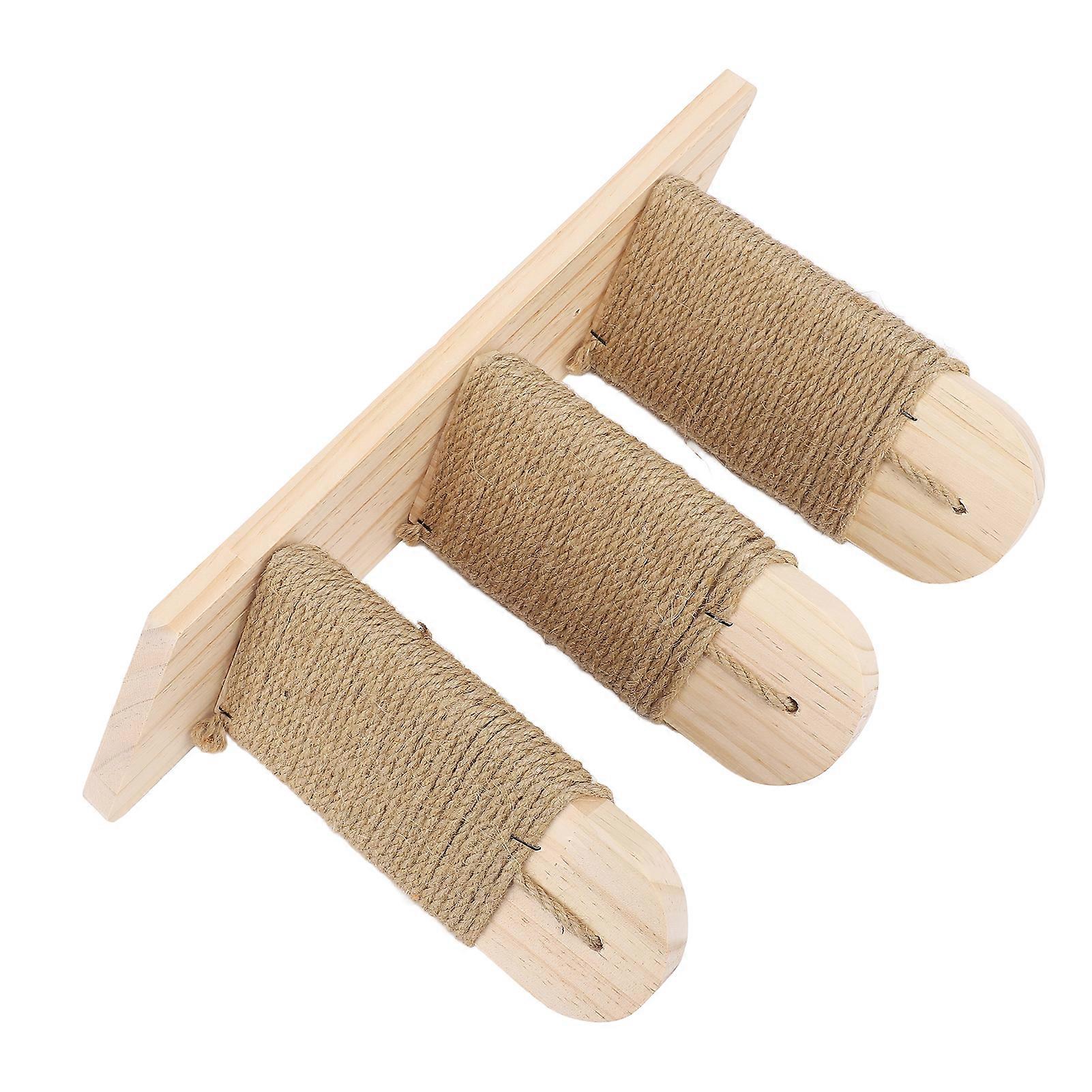 Cat Wall Mounted Climbing Shelves Pine Wood Stable Structure Space Saving Cat Wall Shelves for Home Apartment 3 Steps 