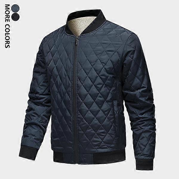 Men's Autumn And Winter Fleece Lined Warm Jacket, Soft Inner Lining, Comfortable To Wear, Keeps You Warm And Cold, Baseball Collar Casual Ja